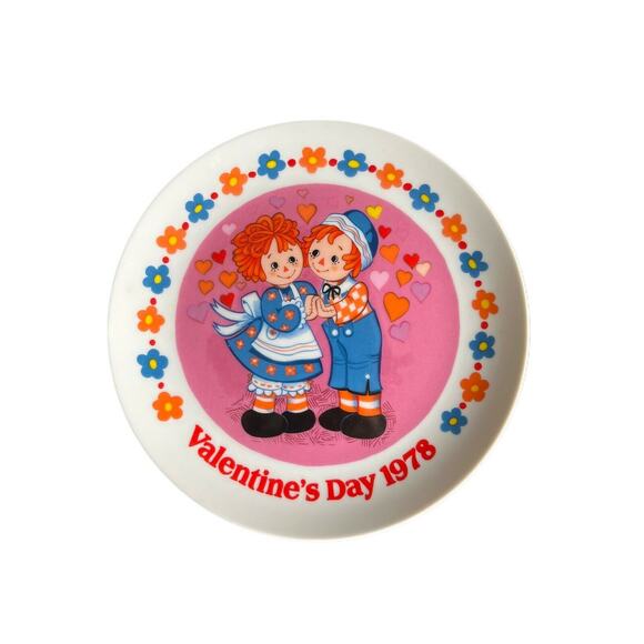 Vintage Raggedy Ann & Andy Valentines 1978 SCHMID Porcelain Collector's Plate! - Picture 2 of 7